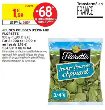 Florette Jeunes Poupsses d'Epinard