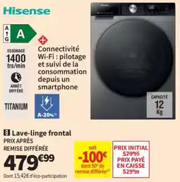 Conforama Hisense lave linge frontal offre