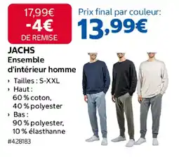 Costco JACHS Ensemble d'intérieur homme offre