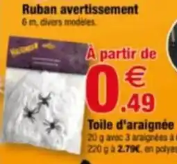 Bazarland RUBAN Toile d'araignée offre