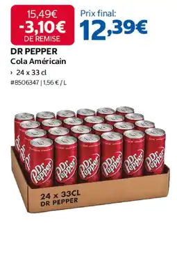Costco DR PEPPER Cola Américain offre