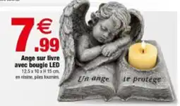 Bazarland Ange sur livre avec bougie LED offre