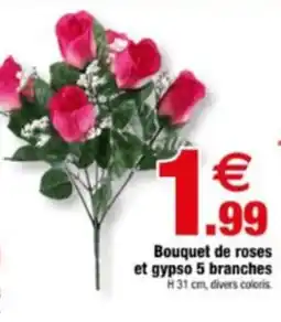 Bazarland Bouquet de roses et gypso offre