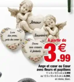 Bazarland Ange et cœur ou Cœur avec fleurs et papillons offre