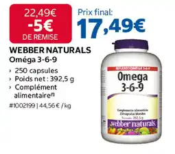Costco WEBBER NATURALS Oméga 3-6-9 offre