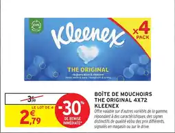 Intermarché Kleenex BOÎTE DE MOUCHOIRS offre