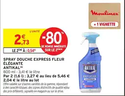 Intermarché Antikal Spray douche express fleur élégante offre