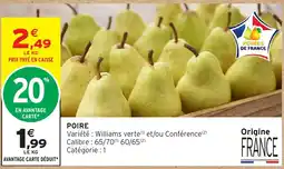 Intermarché POIRES DE FRANCE POIRE offre