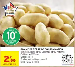 Intermarché POMMES DE TERRE DE FRANCE offre