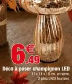 Bazarland Déco à poser champignon LED offre