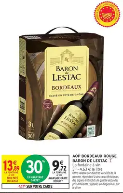 Intermarché BARON DE LESTAC offre
