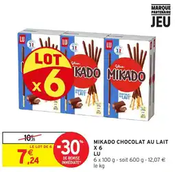 Intermarché LU MIKADO CHOCOLAT AU LAIT offre