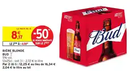 Intermarché BUD BIÈRE BLONDE offre