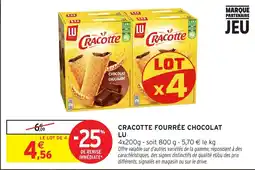 Intermarché CRACOTTE FOURRÉE CHOCOLAT LU offre