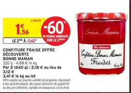 Intermarché Bonne Maman Confiture Fraise offre