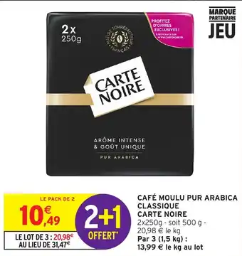 CARTE NOIRE CAFÉ MOULU PUR ARABICA CLASSIQUE