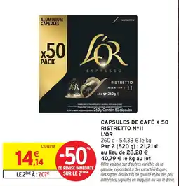 Intermarché L'OR Ristretto offre