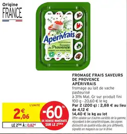 Intermarché Aperivrais Fromage frais saveurs de Provence offre