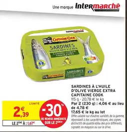Intermarché CAPITAINE COOK SARDINES offre