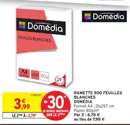 Intermarché Domédia Feuilles blanches offre