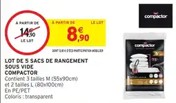Intermarché Compactor lot de sacs de rangement sous vide offre