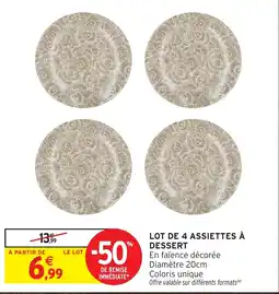 Intermarché ASSIETTES À DESSERT offre