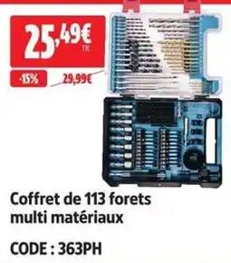 Screwfix Coffret de 113 forets multi matériaux offre