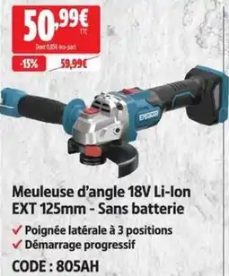 Screwfix ETON Meuleuse d'angle 18V Li-ion offre