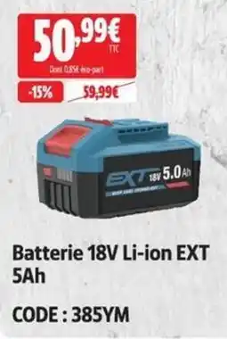 Screwfix EXT Batterie 18V Li-ion 5Ah offre