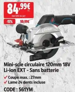 Screwfix Ergobut Mini-scie circulaire 120mm 18V offre