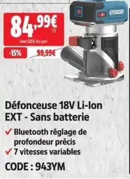 Screwfix ETCOURT Défonceuse 18V Li-ion EXT offre