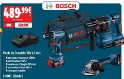 Screwfix BOSCH Pack de 3 outils 18V Li-ion offre