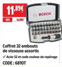 Screwfix BOSCH Coffret 32 embouts de visseuse assortis offre