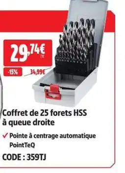 Screwfix PointTeQ Coffret de 25 forets HSS à queue droite offre