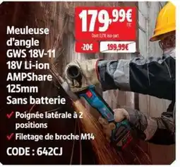 Screwfix Makita Meuleuse d'angle GWS 18V-11 offre