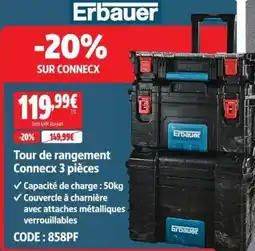 Screwfix Erbauer Tour de rangement Connexx 3 pièces offre