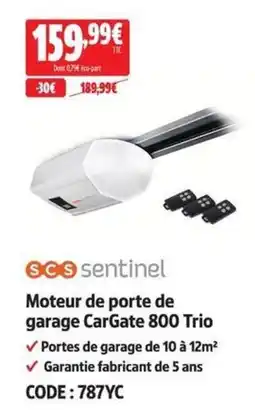Screwfix SCS sentinel Moteur de porte de garage CarGate 800 Trio offre