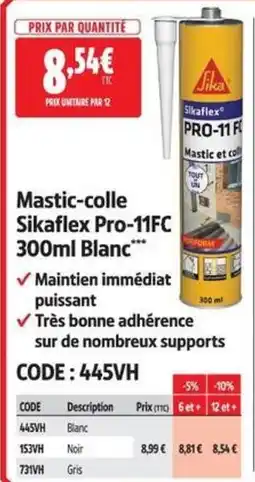 Screwfix Sikaflex Mastic-colle Pro-11FC offre