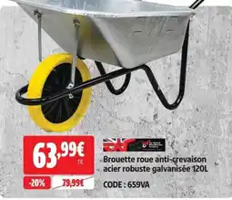 Screwfix The Wilwood Brouette roue anti-crevaison offre