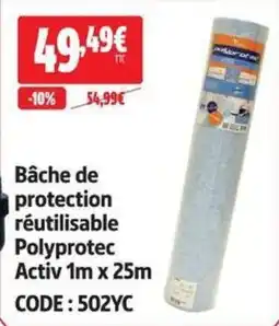 Screwfix Polyprotect Bâche de protection réutilisable offre