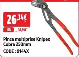 Screwfix Knipex Pince multiprise Cobra 250mm offre