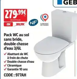 Screwfix GEB Pack WC au sol sans bride offre