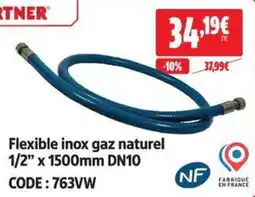 Screwfix PARTNER Flexible inox gaz naturel offre