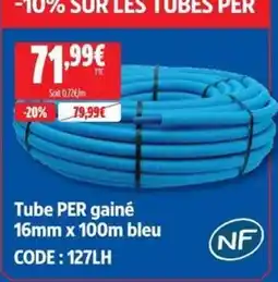 Screwfix Tube PER gainé offre