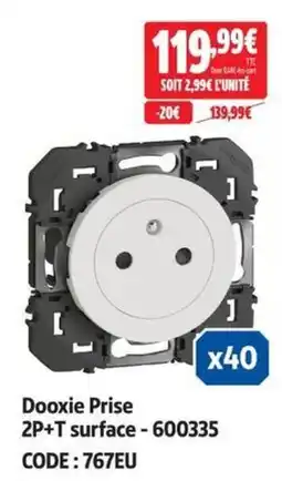 Screwfix Dooxie Prise 2P+T surface offre