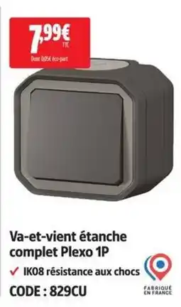 Screwfix Plexo 1P Va-et-vient étanche complet offre
