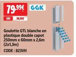 Screwfix GGK Goulotte GTL blanche en plastique double capot offre