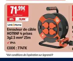 Screwfix Link2Home Enrouleur de câble offre