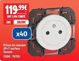 Screwfix Dooxie Prises de courant 2P+T surface offre