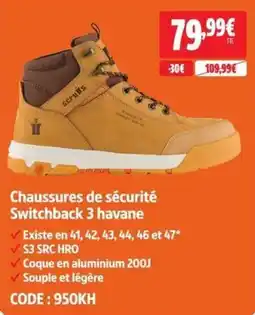 Screwfix Serru's Chaussures de sécurité Switchback 3 havane offre